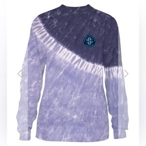 Blue tie dye simply Southern shirt (youth medium)